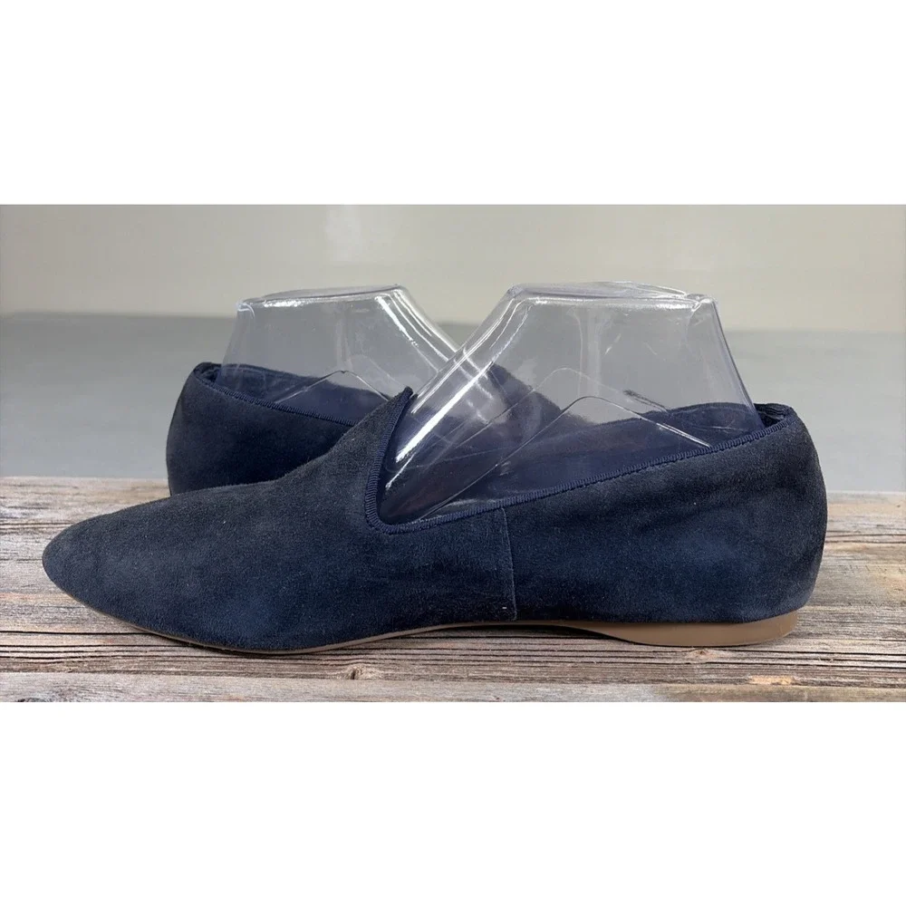 Birdies The Starling Blue Suede Loafer Flats Women’s Size 9.5 Bnfts Charity